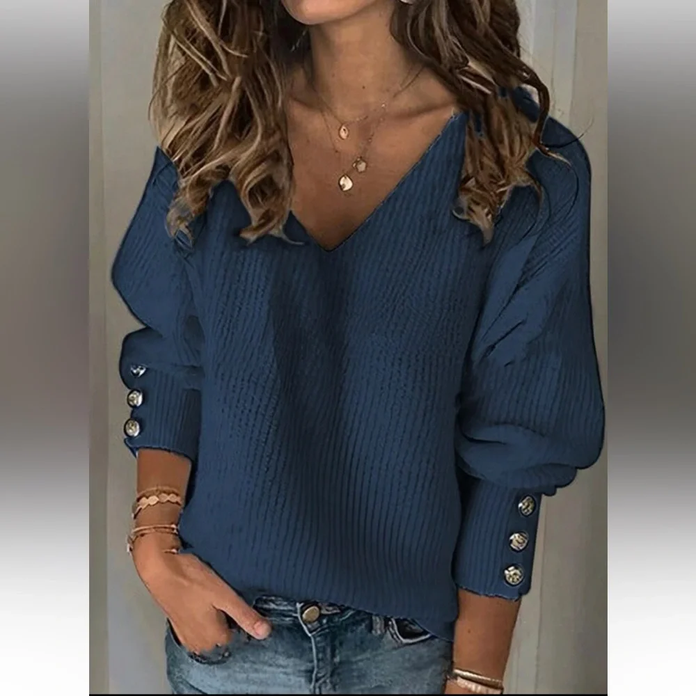 Luxe mint green lantern sleeve sweater top - Picture 10 of 10